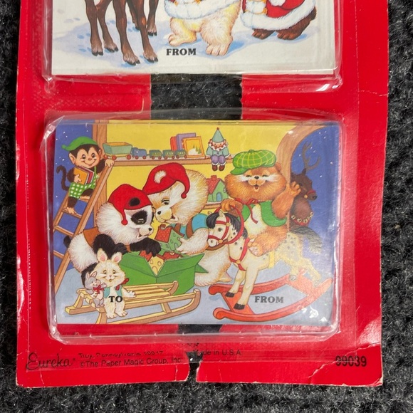 Eureka The Personality Bears Vintage Christmas Gift tags 80s Teddy Bears Ponies - Picture 3 of 6
